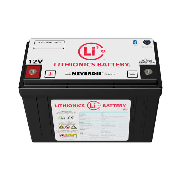 Buy 12 Volt 125Ah Lithium Deep Cycle Battery